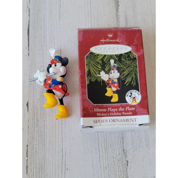 Hallmark 1998 Minnie plays the flute Mickey Mouse holiday parade ornament - Picture 1 of 7